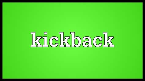 kickback meaning tagalog